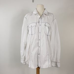 INC Mens White Button Down Shirt